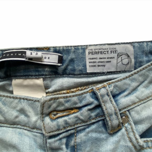 Sportsmax Code Light Wash Skinny Jeans Size 6 - Picture 5 of 6